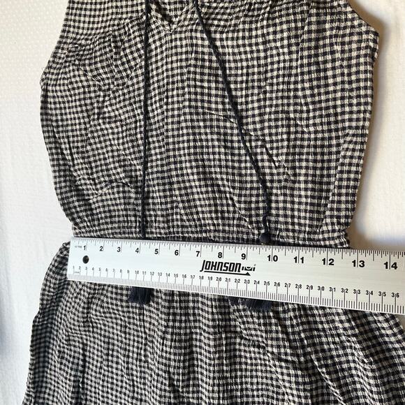 Lauren Conrad Women Maxi Dress Size M Gingham Halter Casual Checked Back White - Picture 3 of 7